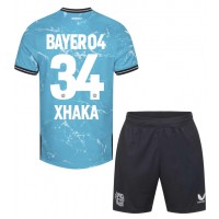 Echipament fotbal Bayer Leverkusen Granit Xhaka #34 Tricou Treilea 2023-24 pentru copii maneca scurta (+ Pantaloni scurti)